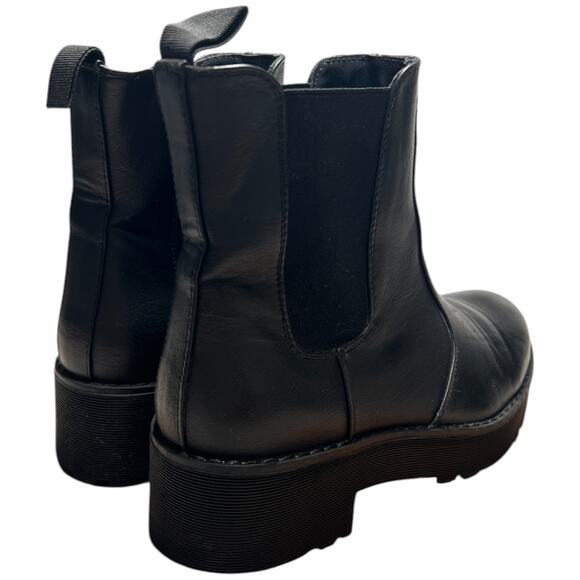 DIRTY LAUNDRY Monet Chelsea Boots Women's 8 Black Platform Rugged Lug Sole READ - Picture 5 of 12